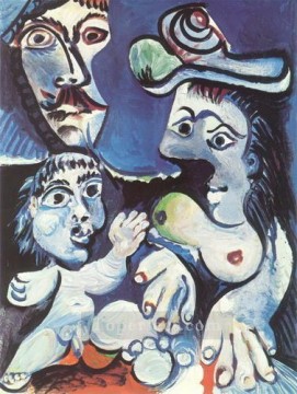  cubismo Obras - Homme femme et enfant 1970 Cubismo